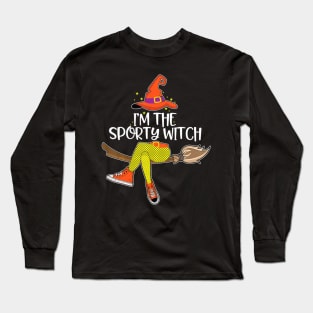 Im He Sporty Witch  Halloween Matching Group Costume Long Sleeve T-Shirt